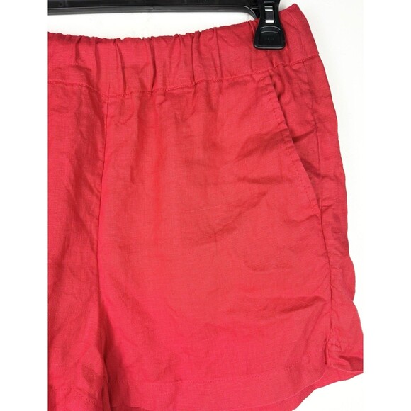J Crew Women's 100% Linen Red Shorts Coastal Preppy Classic, Extra Small, XS - Picture 4 of 10